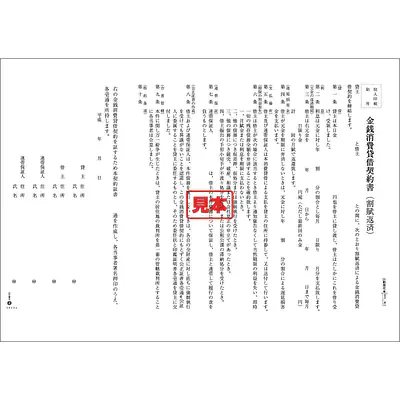 金銭消費貸借契約書（割賦返済） メイン画像