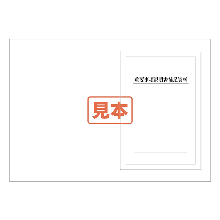 ダウンロード・ＰＤＦ形式・重要事項説明書補足資料　B4サイズ - Master